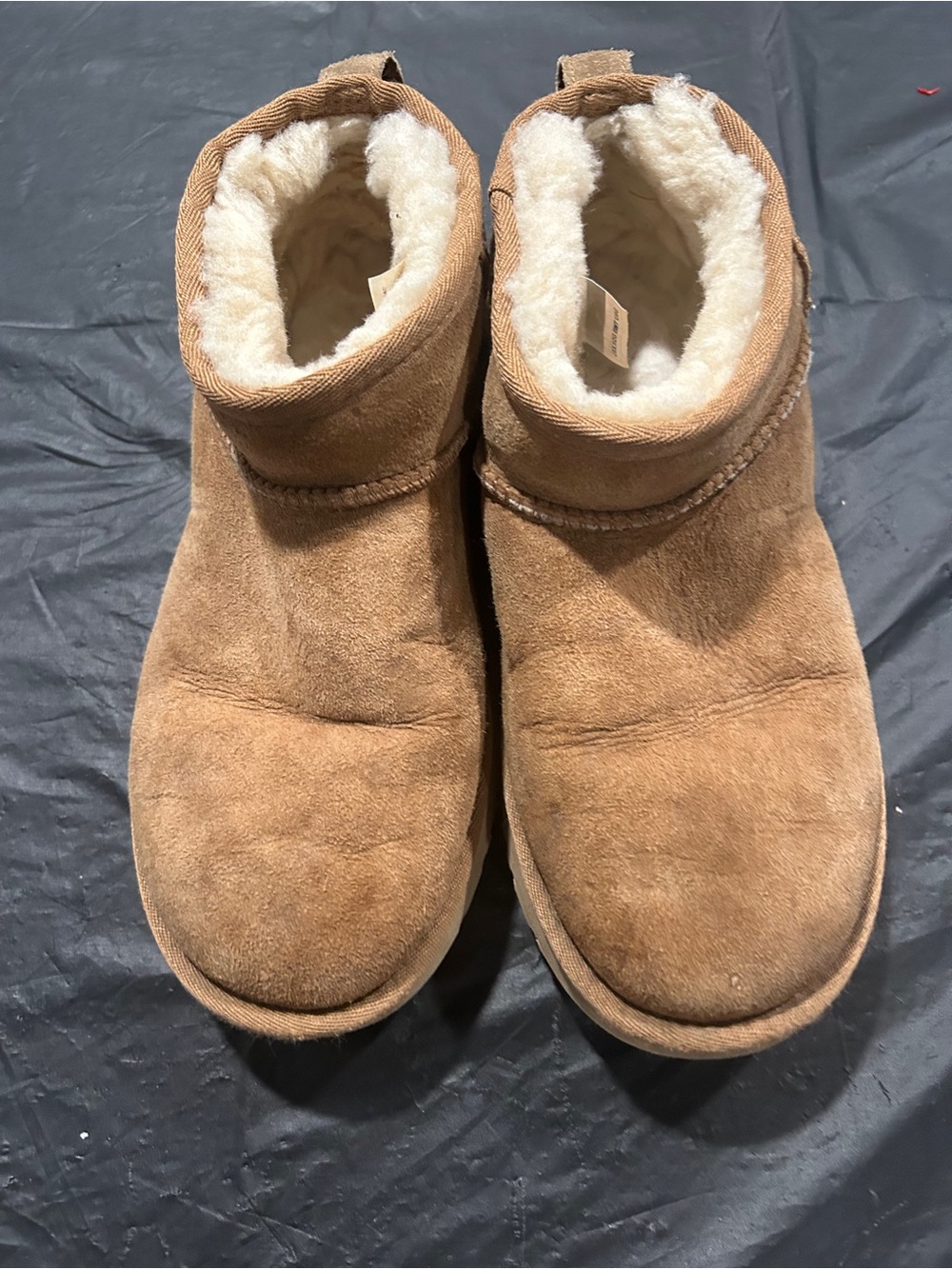 UGG Chestnut Suede Shearling-Lined Ankle Boots
